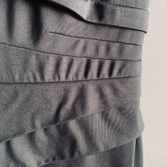 Le Chateau Little Black Dress - midi, cap sleeve, wrap detail - Picture 3 of 10